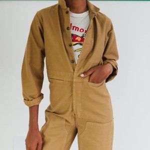 Caron Callahan Fincher Jumpsuit — Tobacco Twill, M